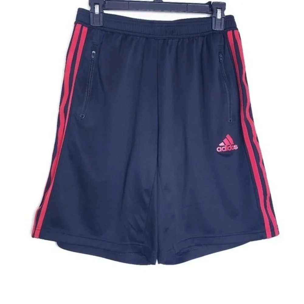 Adidas Black Zipper Pocket Athletic Basketball Shorts Men's Size Medium